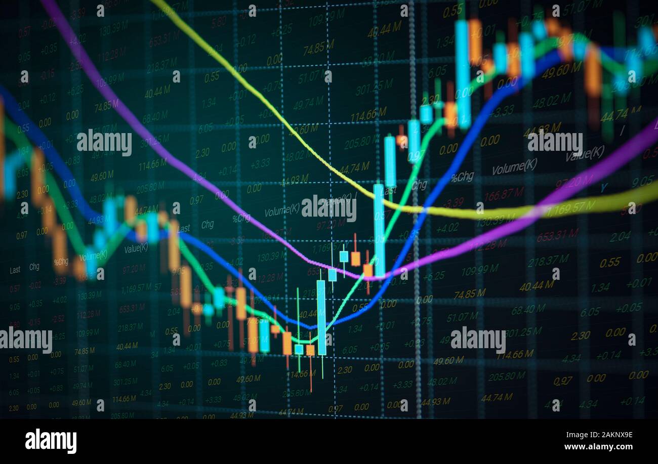 Stock Market Exchange Graph Price With Investment Of Business