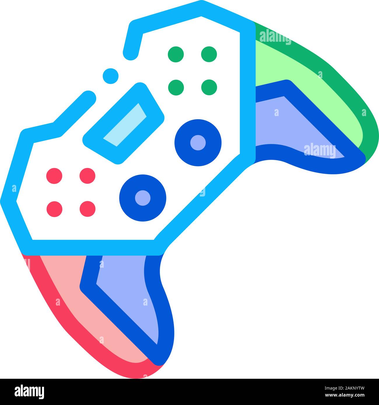 Game Joystick Icon Vector Outline Illustration Stock Vector Image & Art ...