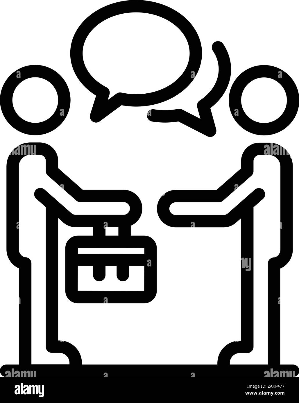 Business conversation icon, outline style Stock Vector Image & Art - Alamy