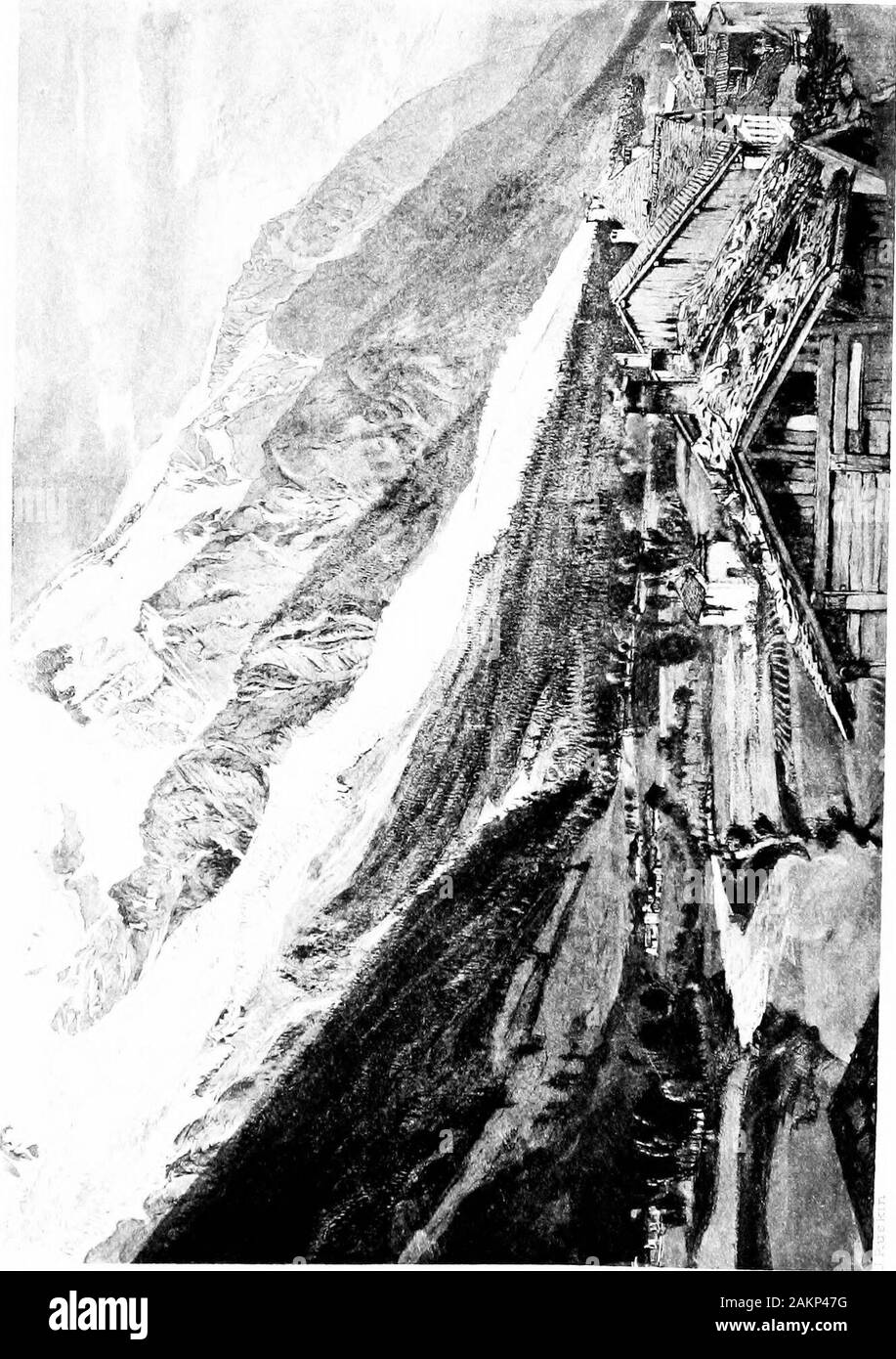 The works of John Ruskin . t Moss and Wild Strawberrv. CATALOGUE OF REFERENCE SERIES 35 91. The Glacier des Bossons, Chamouni. Drawing by Ruskin.1 92. Chiaroscuro Study for School Exercise in Pure Pencil.2 A copy of Turners Arona. J. R. 1874. 93. Rhemfelden? Drawing by Ruskin. 94. Fragments of Mosaic Pavement.* Drawing by Ruskin. 95. The Southern Porch of St. Vulfran, Abbeville.5 Drawing by Ruskin. 96. Study of the Child in Tintorefs Presentation in the Temple.6 Water-colour drawing by Ruskin. 97. The Presentation in the Temple. Black and white study by Ruskin.7 98. Clouds.* Water-colour study Stock Photo