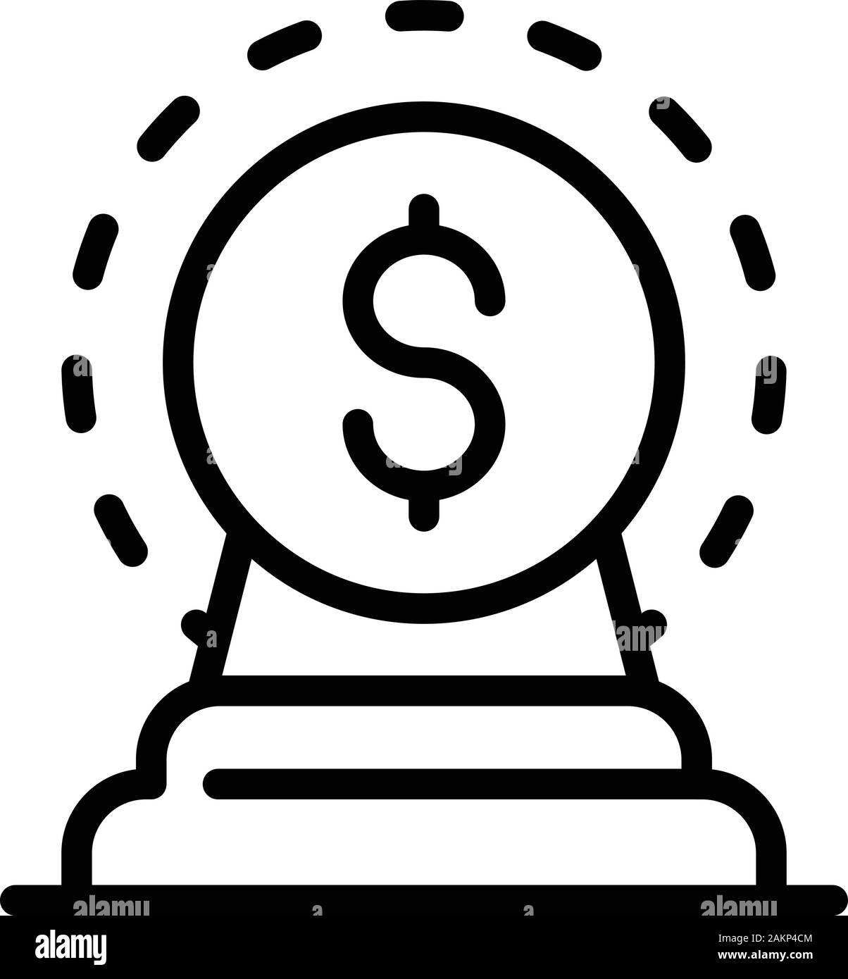 Coin business cup icon, outline style Stock Vector Image & Art - Alamy