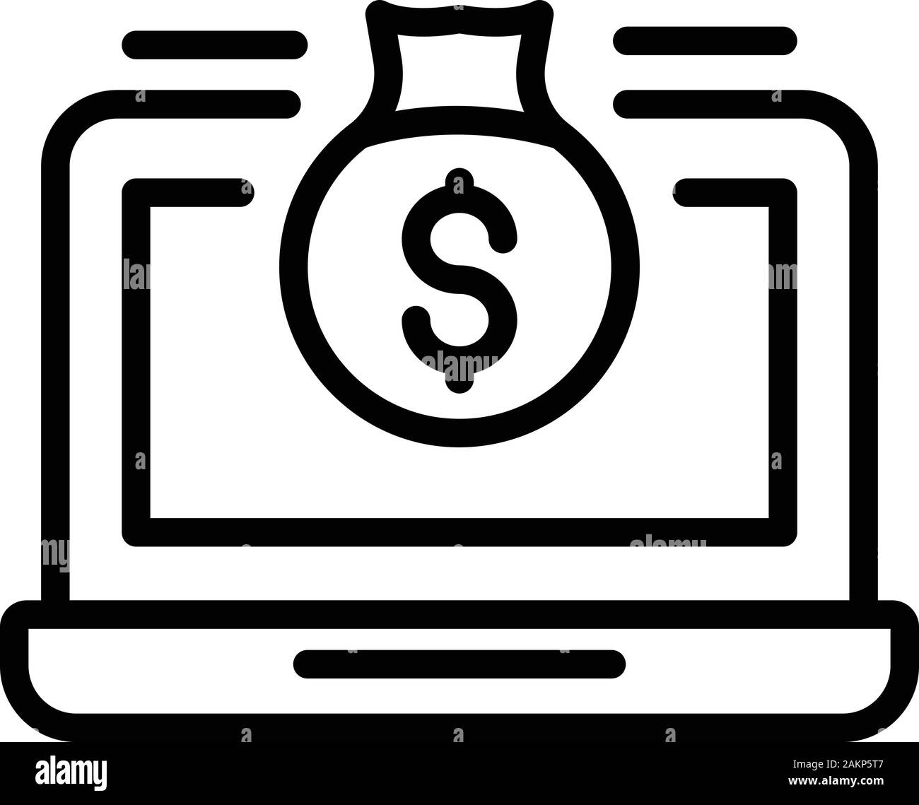 Online money icon, outline style Stock Vector Image & Art - Alamy