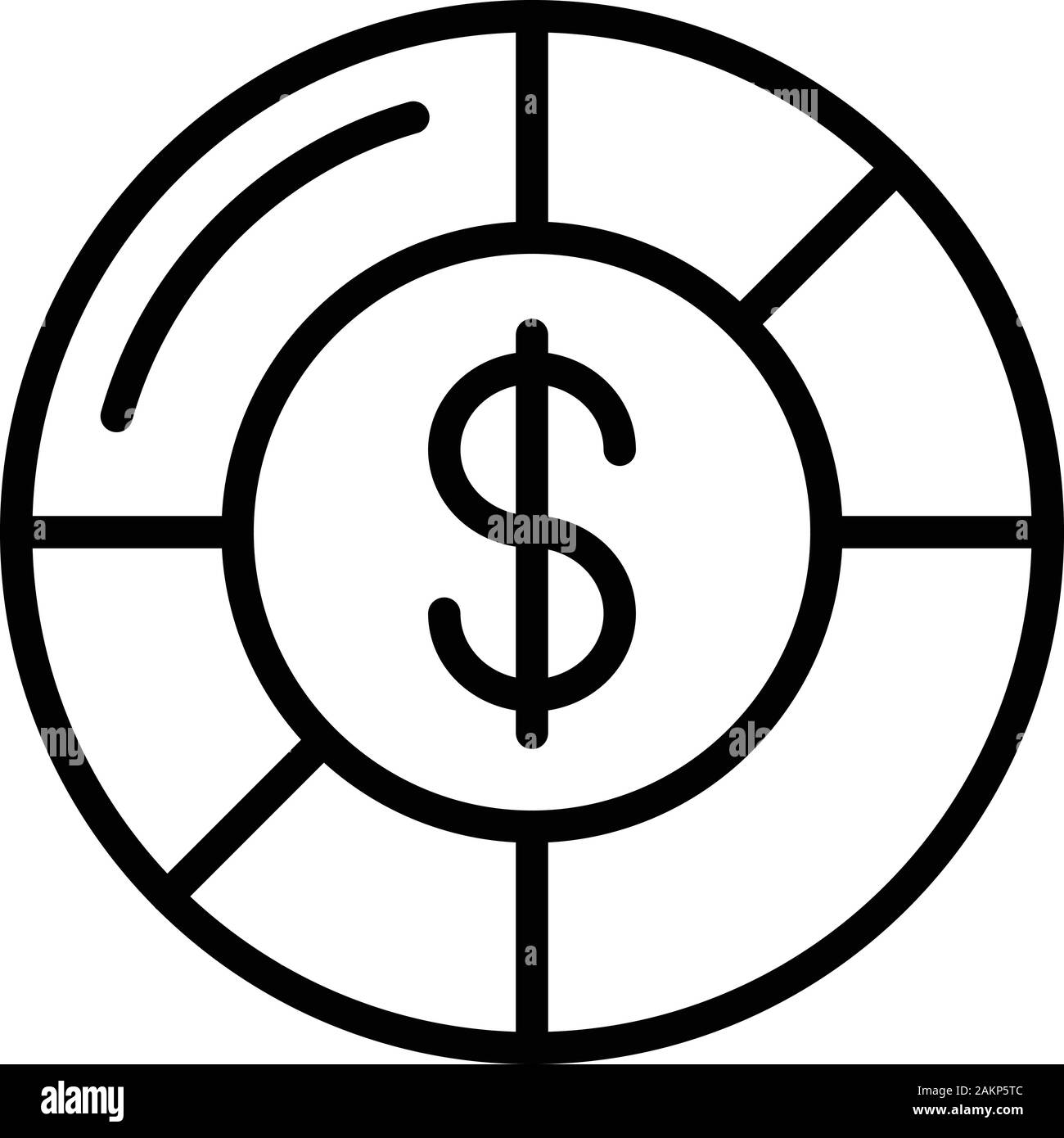Money pie chart icon, outline style Stock Vector Image & Art - Alamy