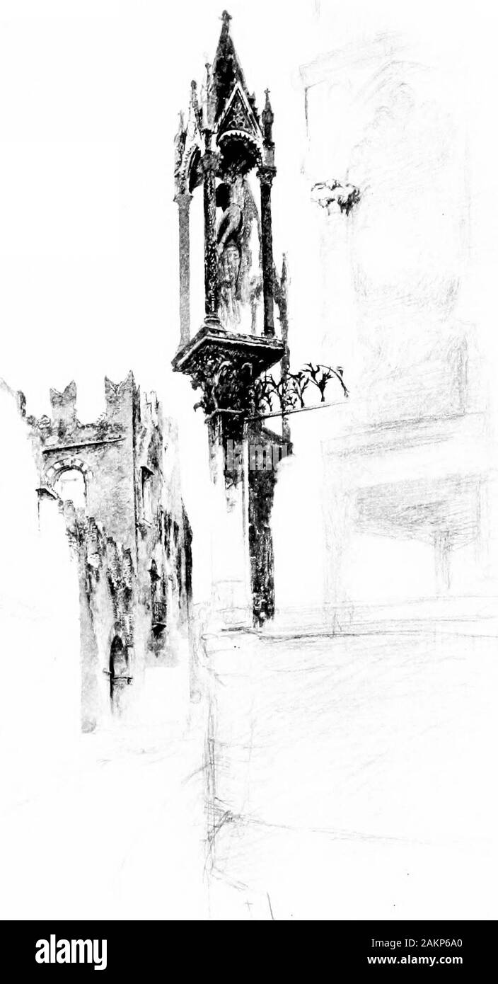 The works of John Ruskin . ary Series, No. 81 (below,p. 190).] 2 [i.e., Rudimentary Series, No. 24, which at the time was a photograph of thetomb. Ruskin made numerous drawings and studies of this tomb : see EducationalSeries, Nos. 76-79. See also Rudimentary Series, Nos. 24, 25; and compare theVerona Catalogue (Vol. XIX. p. 454). The present sketch (20x13) is repro-duced in that volume (Plate XXIII.).] 3 [i.e., Rudimentary Series, No. 94 (a photograph of the monument). The visitorto the Drawing School should notice the casts from portions of the tomb shownin Nos. 58 and 59. They were placed b Stock Photo