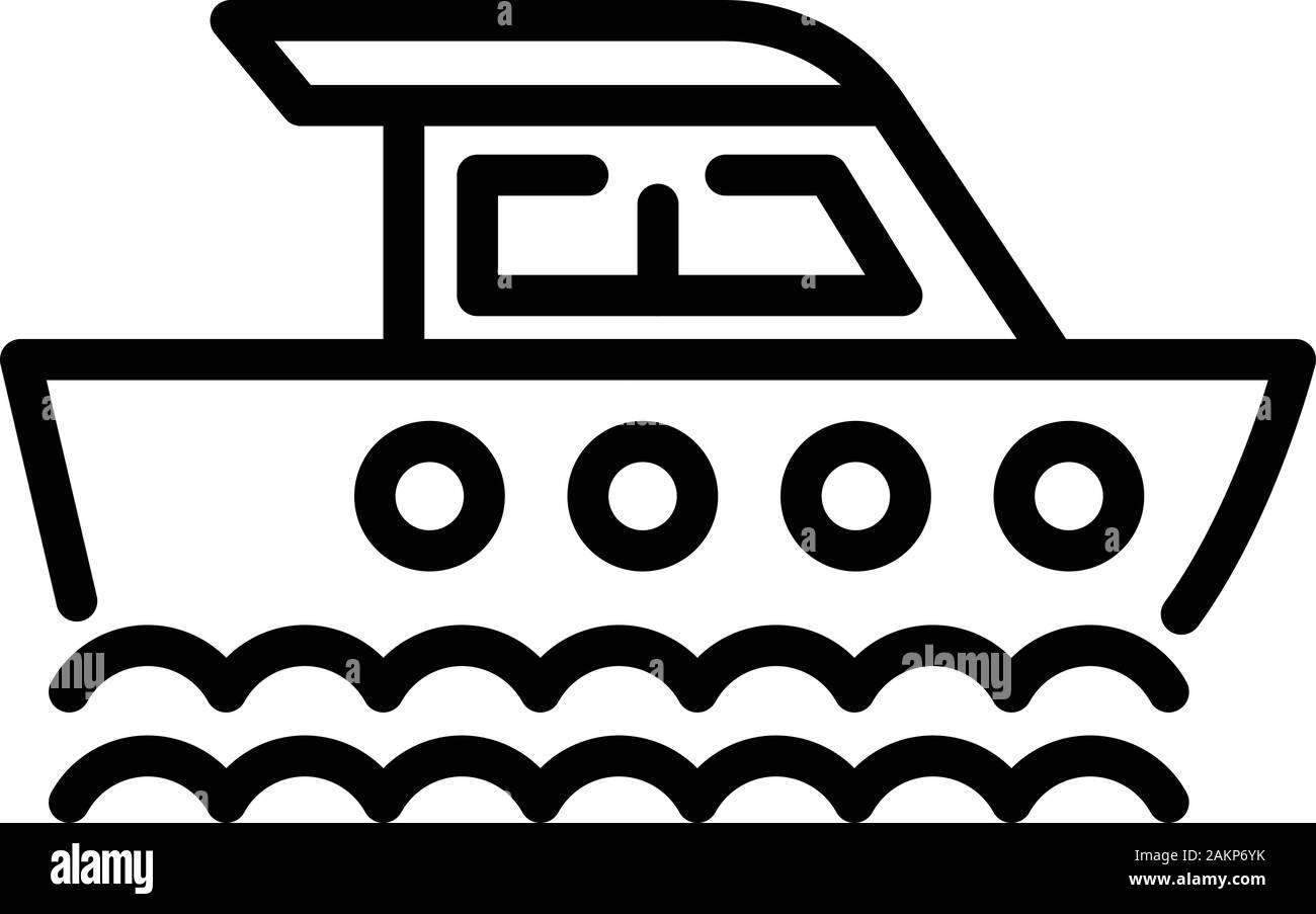 Sea yacht icon, outline style Stock Vector Image & Art - Alamy