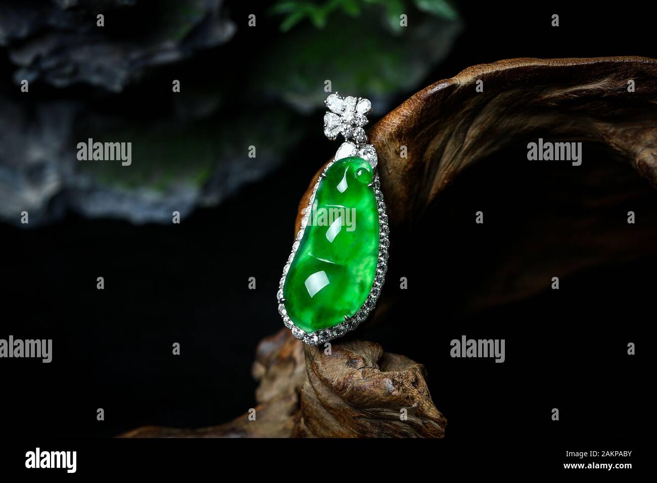 Imperial green jadeite jade pendant Stock Photo Alamy