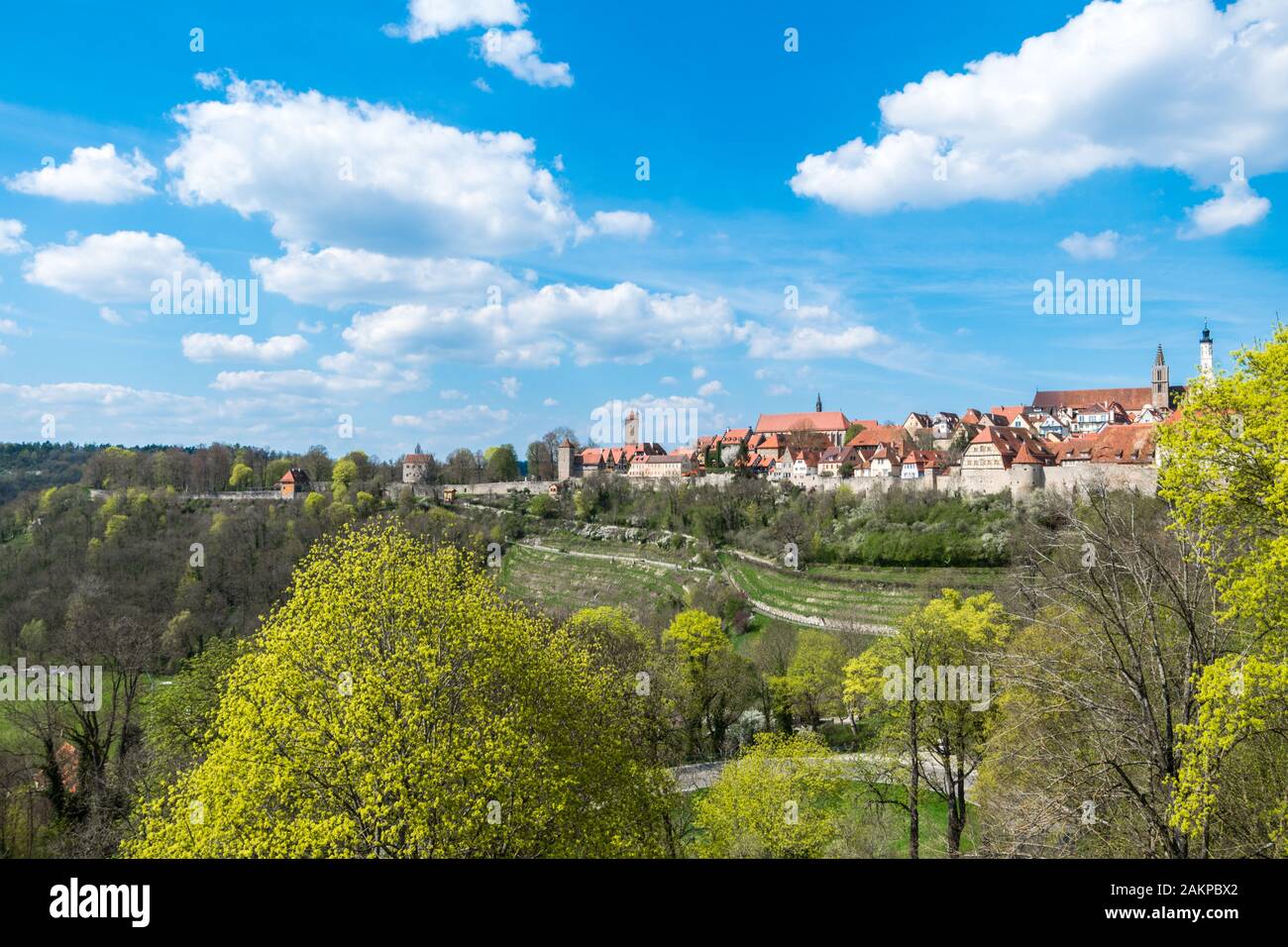 Beautiful view of the city of Rothenburg Stock Photo