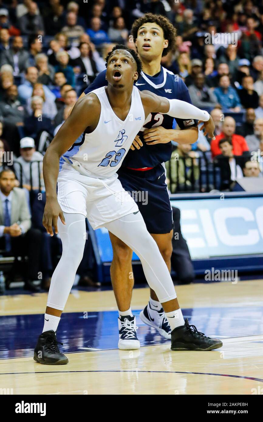 January 9, 2020 NCAA Basketball 2020 San Diego Toreros forward James JeanMarie (23) fights