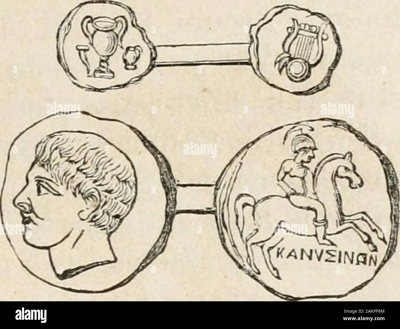 Storia dell'Italia antica . 19, p ó ; Corcia , loc. cit.; Gargiuìo, Collezione delle diverseforme dei vasi italo-greci ^ Napoli 1822. Gap. IV. j CANUSIO, LUCERIA, ACCUA, ERDONIA. 355 varono anche monete colla lira allusiva al nome dellacittà, e col corno dellAbbondanza e col vaso accennantial suo prospero stato ^; e iscrizioni greche e latine, tracui quella grande che at-testa lo splendore del mu-nicipio canusino sotto lim-pero ^, e laltra a GiovePluvio, la quale, se antica,è commento nWApulia si-Uculosa di Orazio 3. La nobile e antichissimacittà di Lucerla col suo no-me antico rimane nel luog Stock Photo