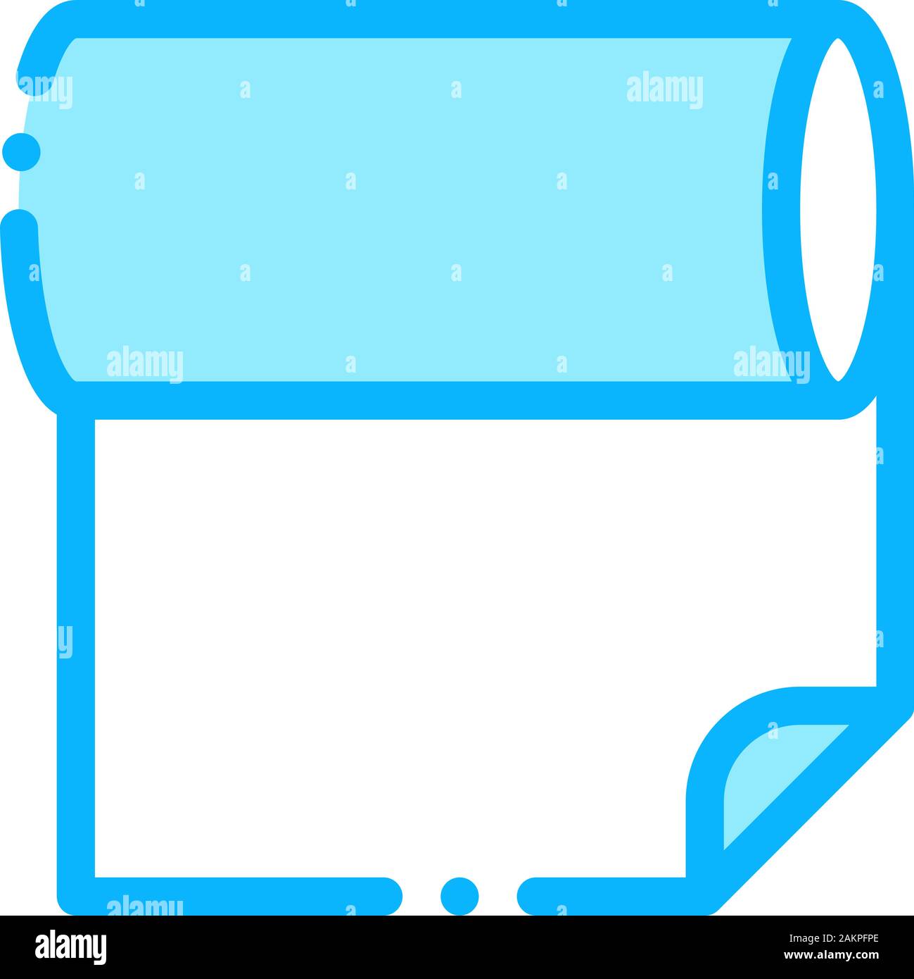 Fabric Roll Icon Vector Outline Illustration Stock Vector Image & Art