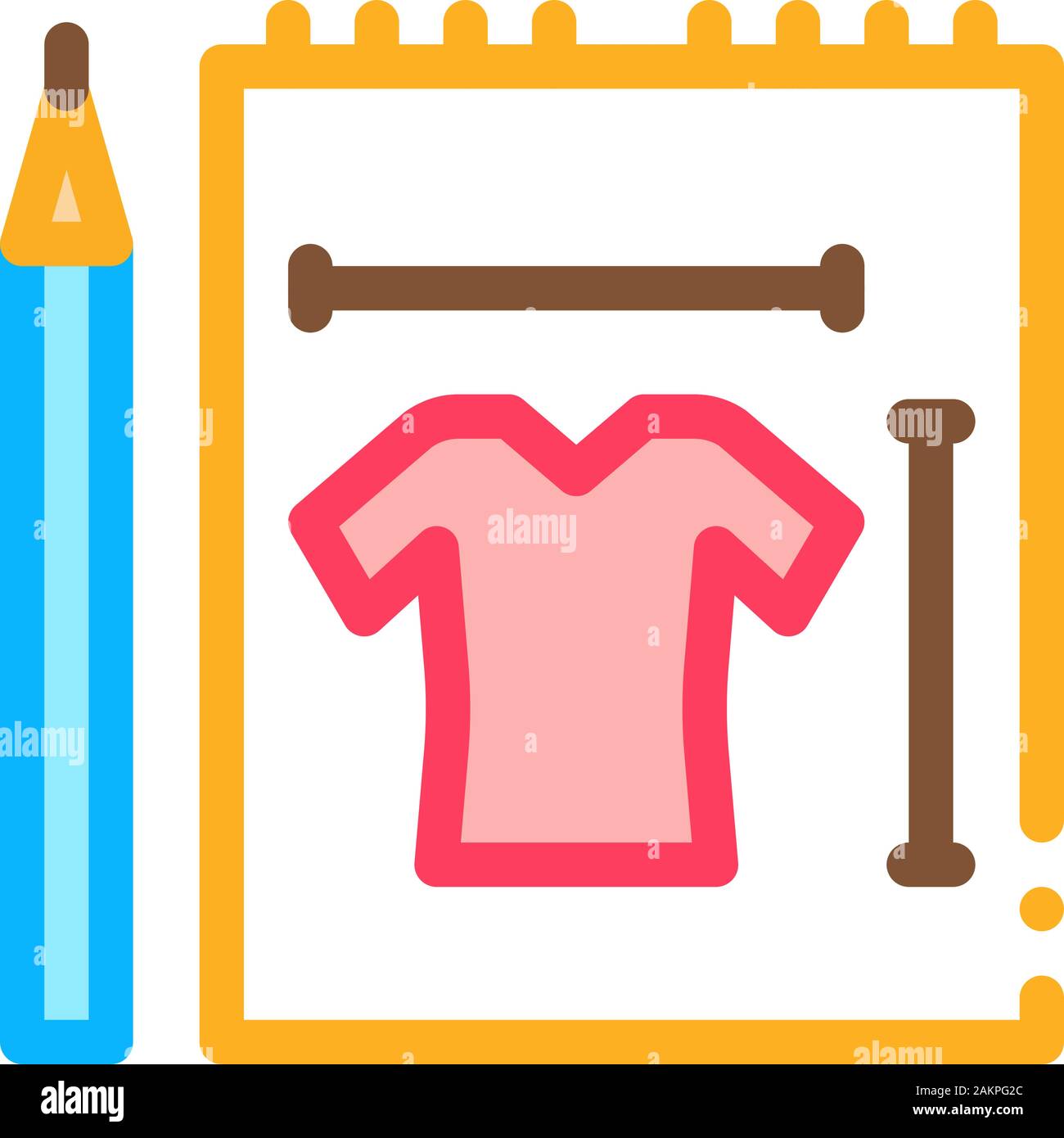 Clothes Sketch Icon Vector Outline Illustration Stock Vector