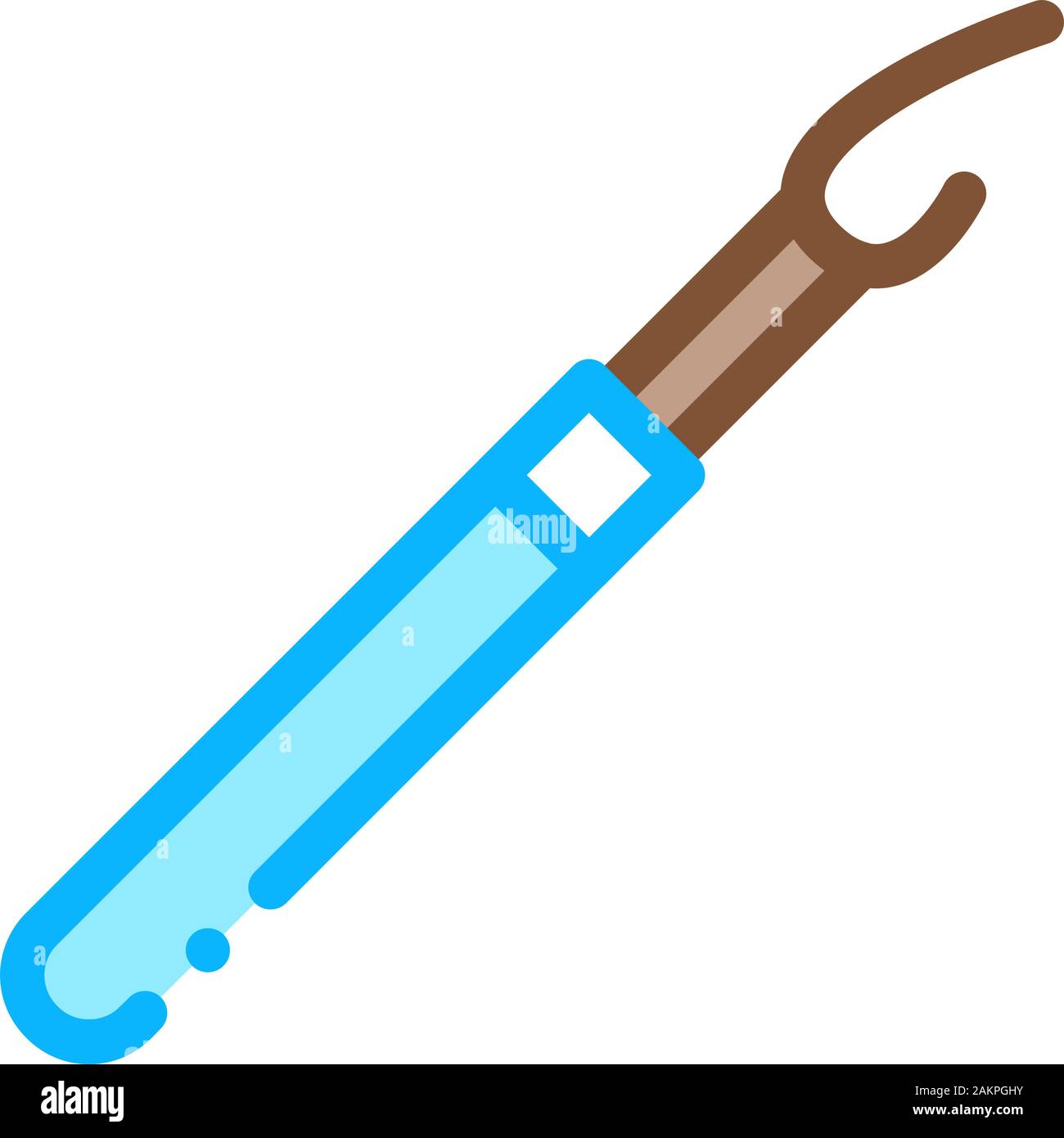 Sewing Knife Icon Vector Outline Illustration Stock Vector