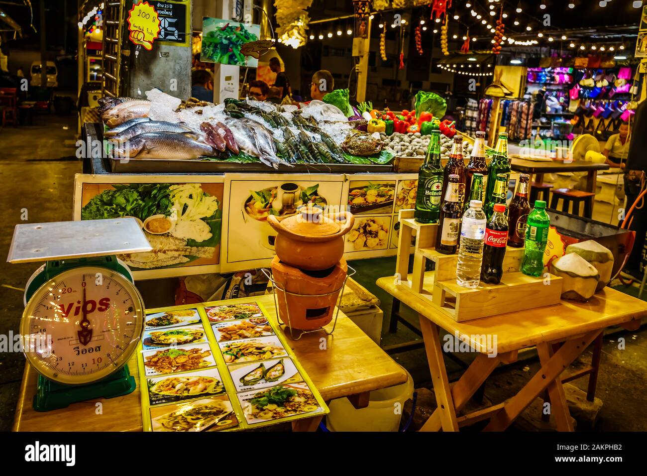 Bangkok, Thailand - Oct 30, 2019: Neon Night Market Bangkok, in ...