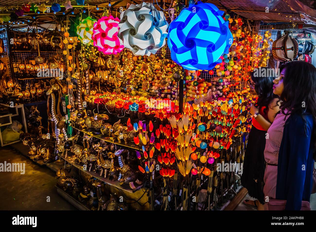 Bangkok, Thailand - Oct 30, 2019: Neon Night Market Bangkok, in ...