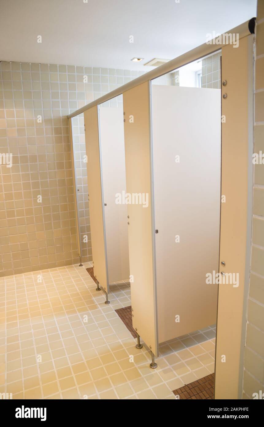 public toilets with doors Stock Photo Alamy