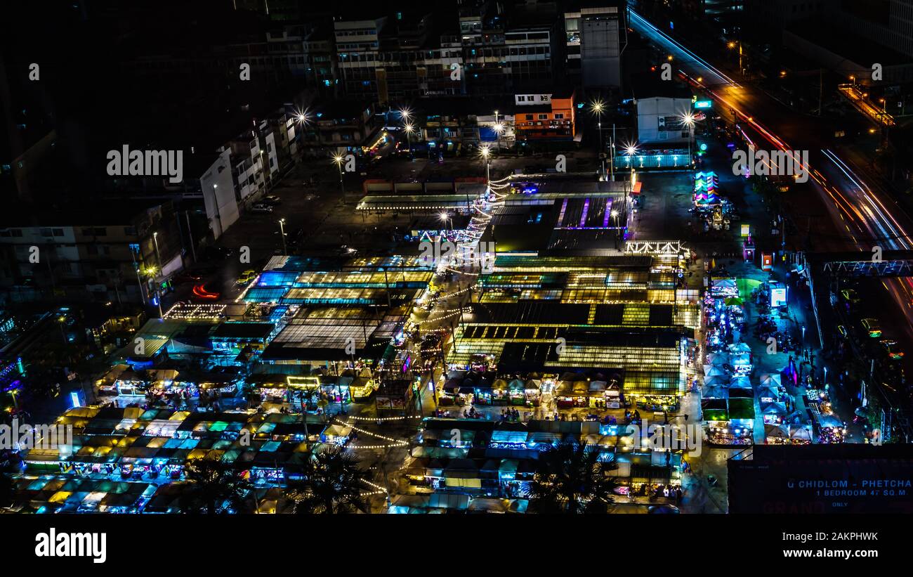 Bangkok, Thailand - Oct 30, 2019: Neon Night Market Bangkok, in ...