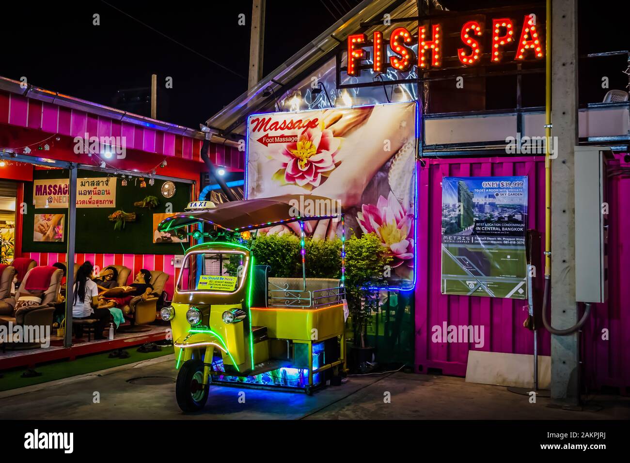 Bangkok, Thailand - Oct 30, 2019: Neon Night Market Bangkok, in ...