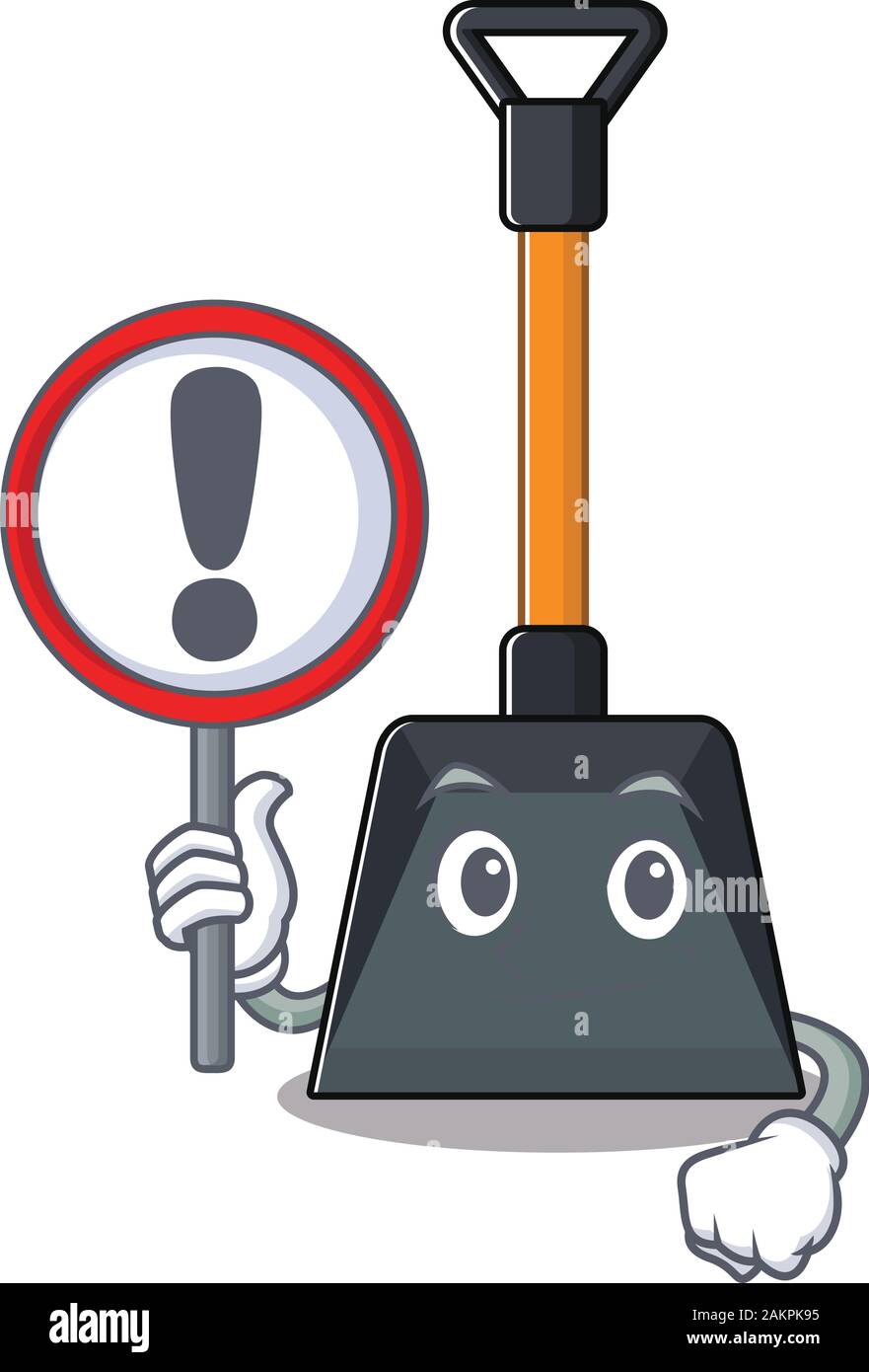 cool and funny snow shovel raised up a Sign Stock Vector Image & Art