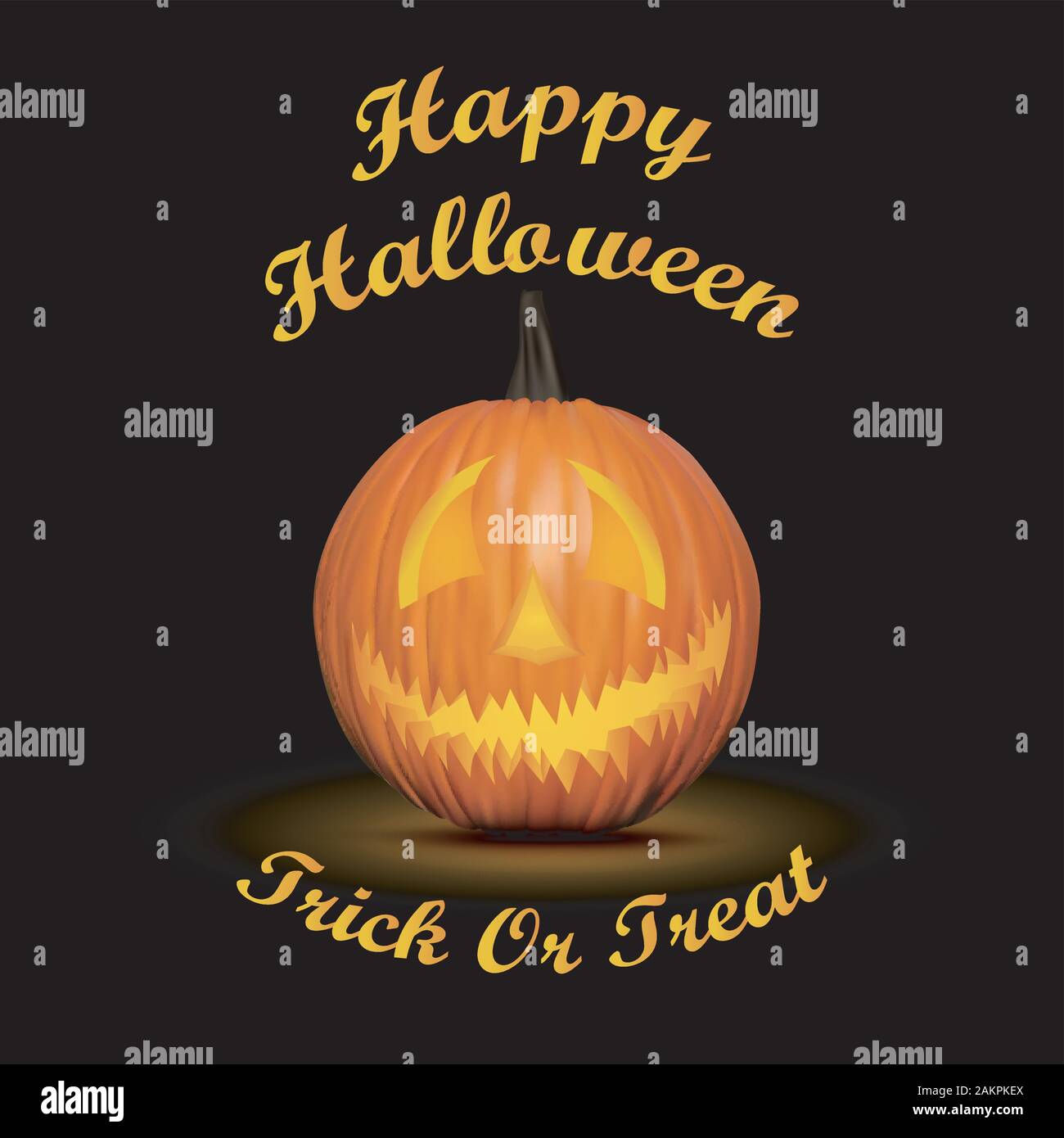 Halloween black background with pumpkin Stock Vector Image & Art - Alamy