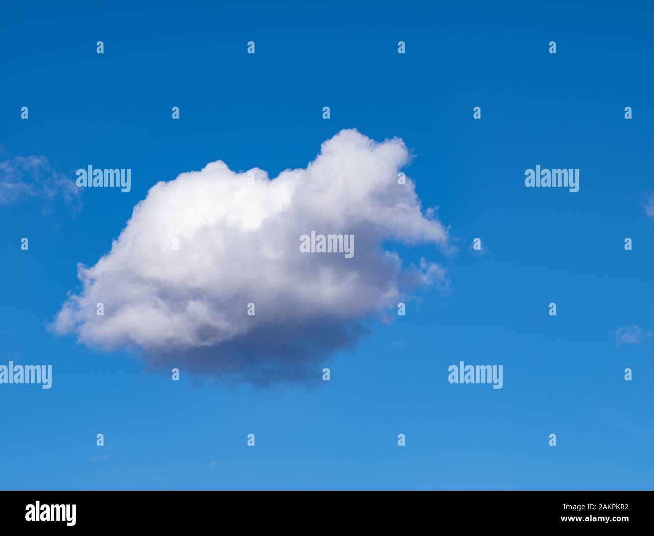 Isolated Cloud in Blue Sky Stock Photo