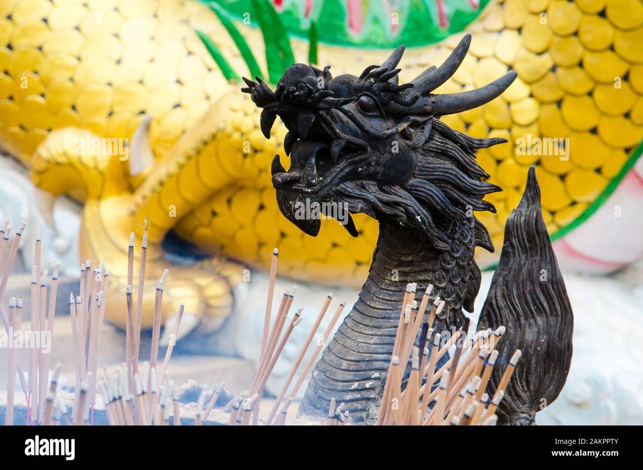 old dragon incense pot Stock Photo Alamy
