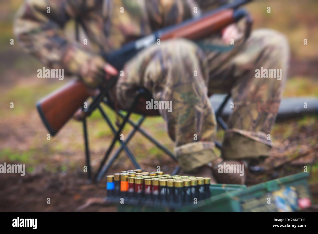 A process of hunting during hunting season, process of duck hunting
