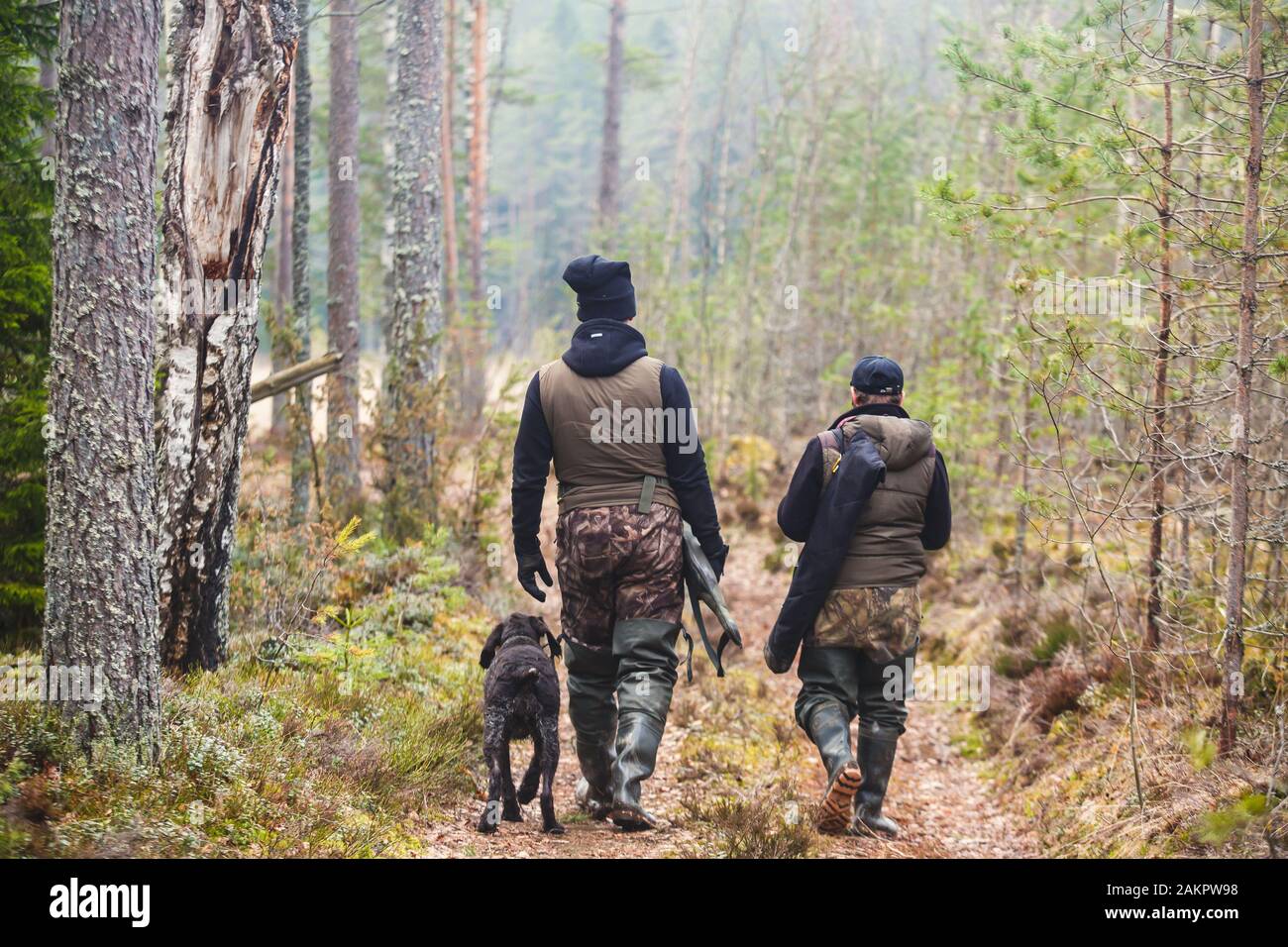 A process of hunting during hunting season, process of duck hunting