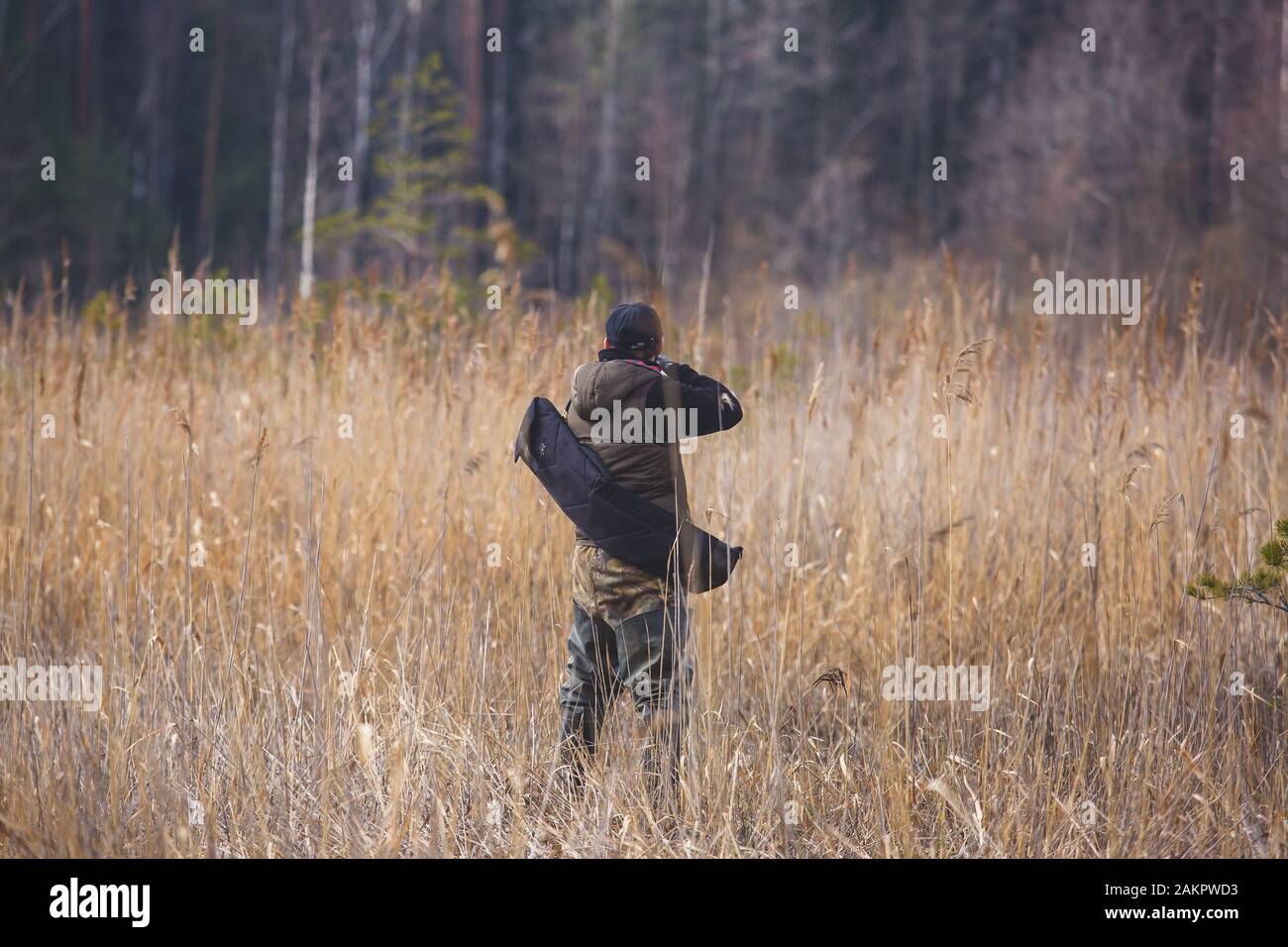 A process of hunting during hunting season, process of duck hunting