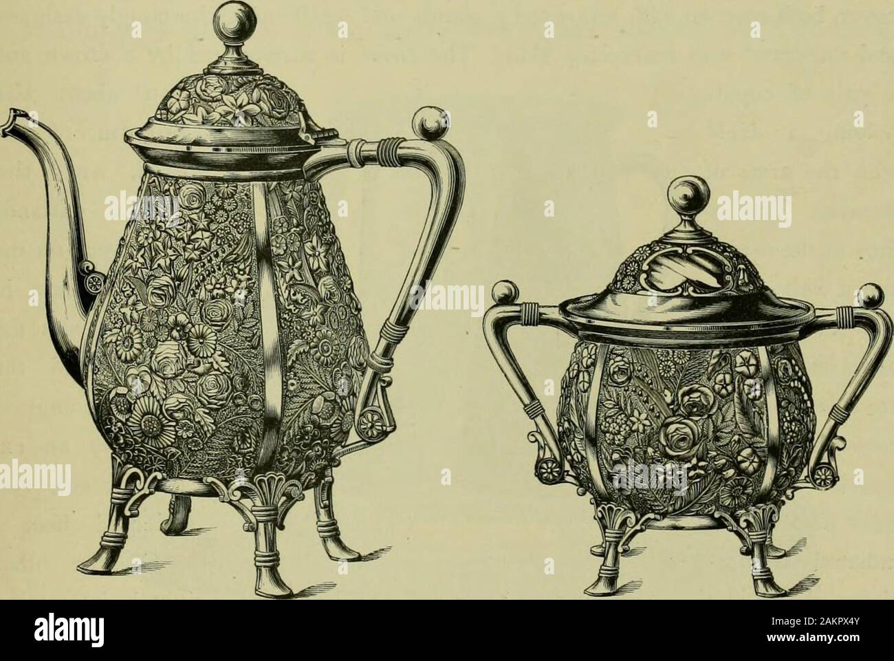 The masterpieces of the Centennial international exhibition of 1876 .. . Silver-filated Tea Serfice ? Reed ff Bar/on. Tiuititcm. ^fass, INDUSTRIAL ART. 427 be studied by die aid of a magnifying-glass. In consideration of tliese elabo-rate excellencies, this Cup may well be placed with the group named in thebeginning of this description, as one of the chefs-dveiivre of the Elkingtonexhibit. The Bronze exhibit in the Italian Court was scarcely such as the reputa-don of the Italians for art-works in this metal would lead us to expect; butsuch as it was, the collection could not fail of interest o Stock Photo
