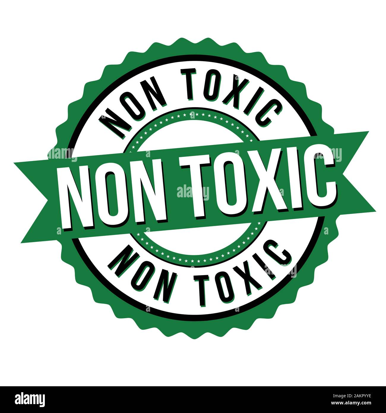 Non toxic label or sticker on white background, vector illustration