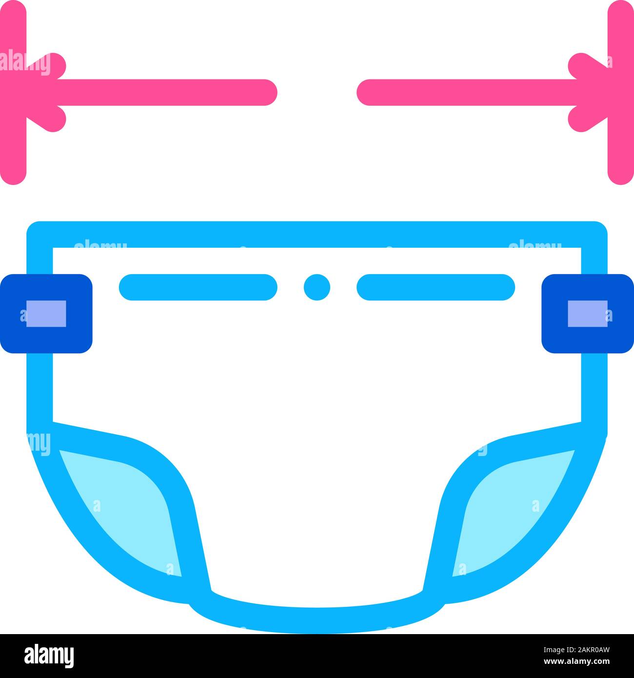 Diaper Size Icon Vector Outline Illustration Stock Vector Image &amp; Art ...