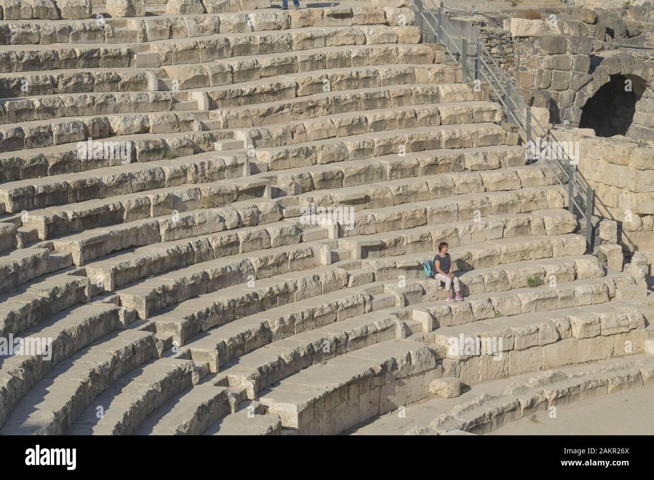 Amphitheater, Ausgrabungsstätte Bet Sche´an, Israel Stock Photo