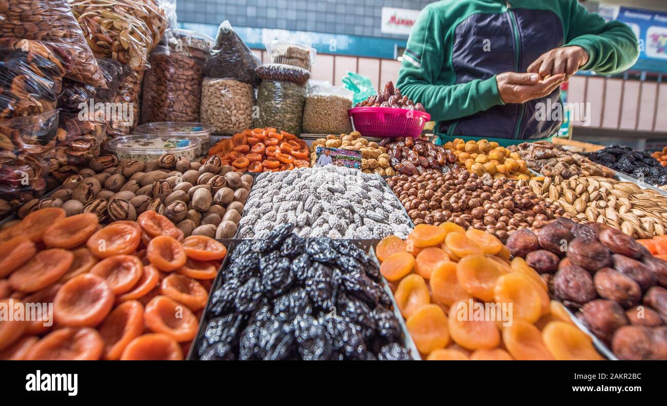 Famous Green Bazaar in Almaty Stock Photo