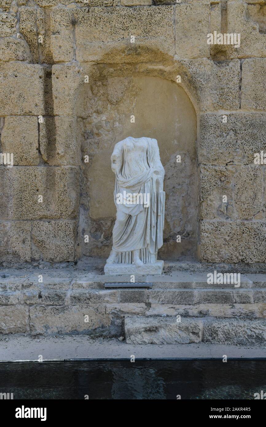 Nymphaeum, öffentlicher Brunnen, Ausgrabungsstätte Caesarea, Israel Stock Photo