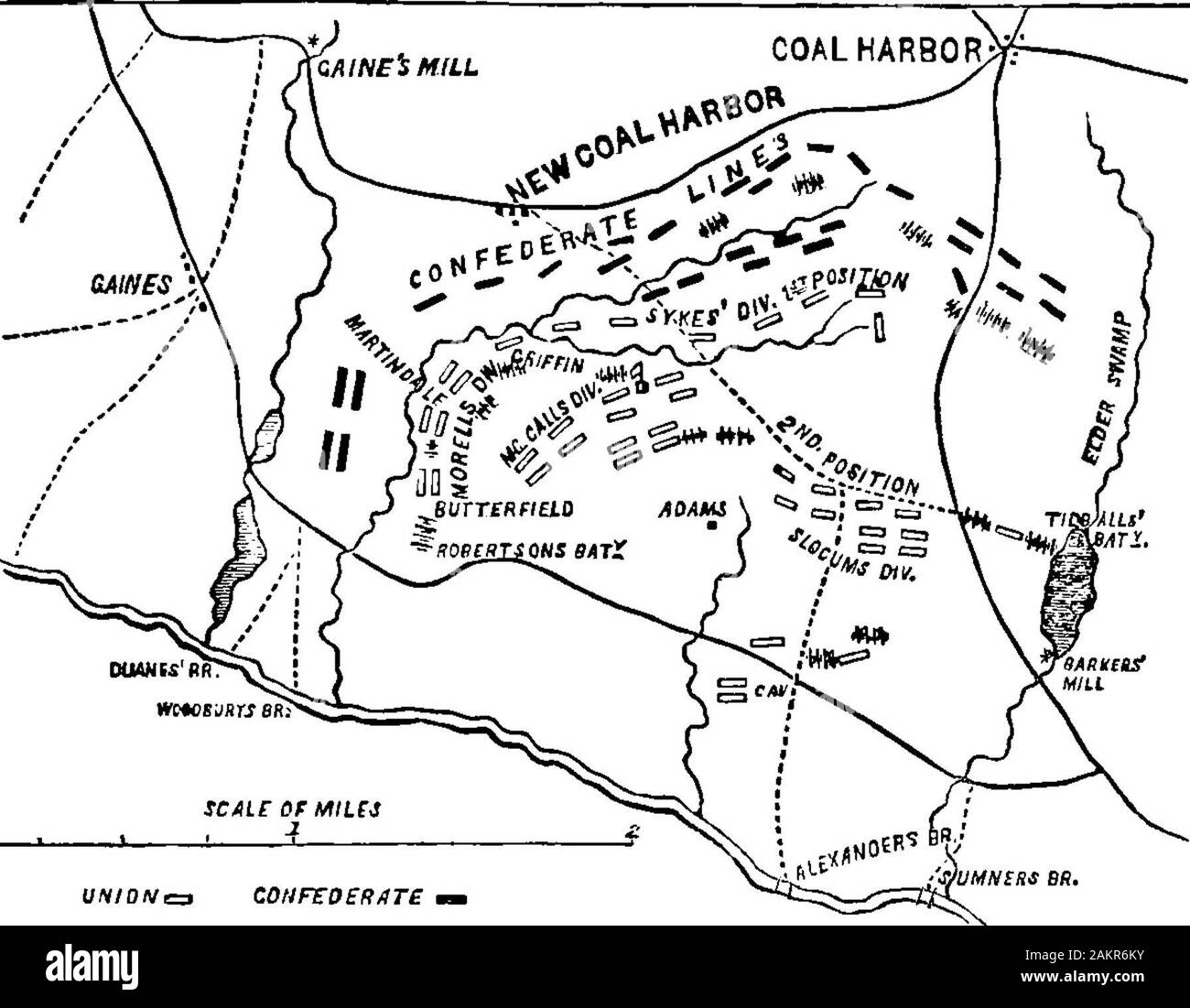 Campaigns of the Army of the Potomac [electronic resource]: a critical history of operations in Virginia, Maryland and Pennsylvania, from the commencement to the close of the war 1861-5 . ckson alone that Porter would have to deal,but with more than two-thirds of the entire Confederate army,with Jackson, and Longstreet, and the two Hills: it was infact twenty-seven thousand against sixty thousand,—an over-weight of opposition that lent to the task assigned to Porteralmost the character of a forlorn hope. In execution of this design, the greater part of the heavyguns and wagons were removed fro Stock Photo