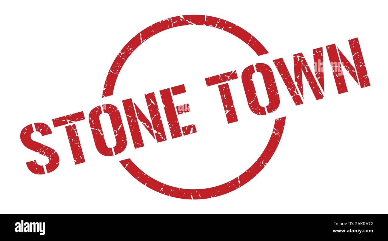 Stone Town stamp. Stone Town grunge round isolated sign Stock Vector ...