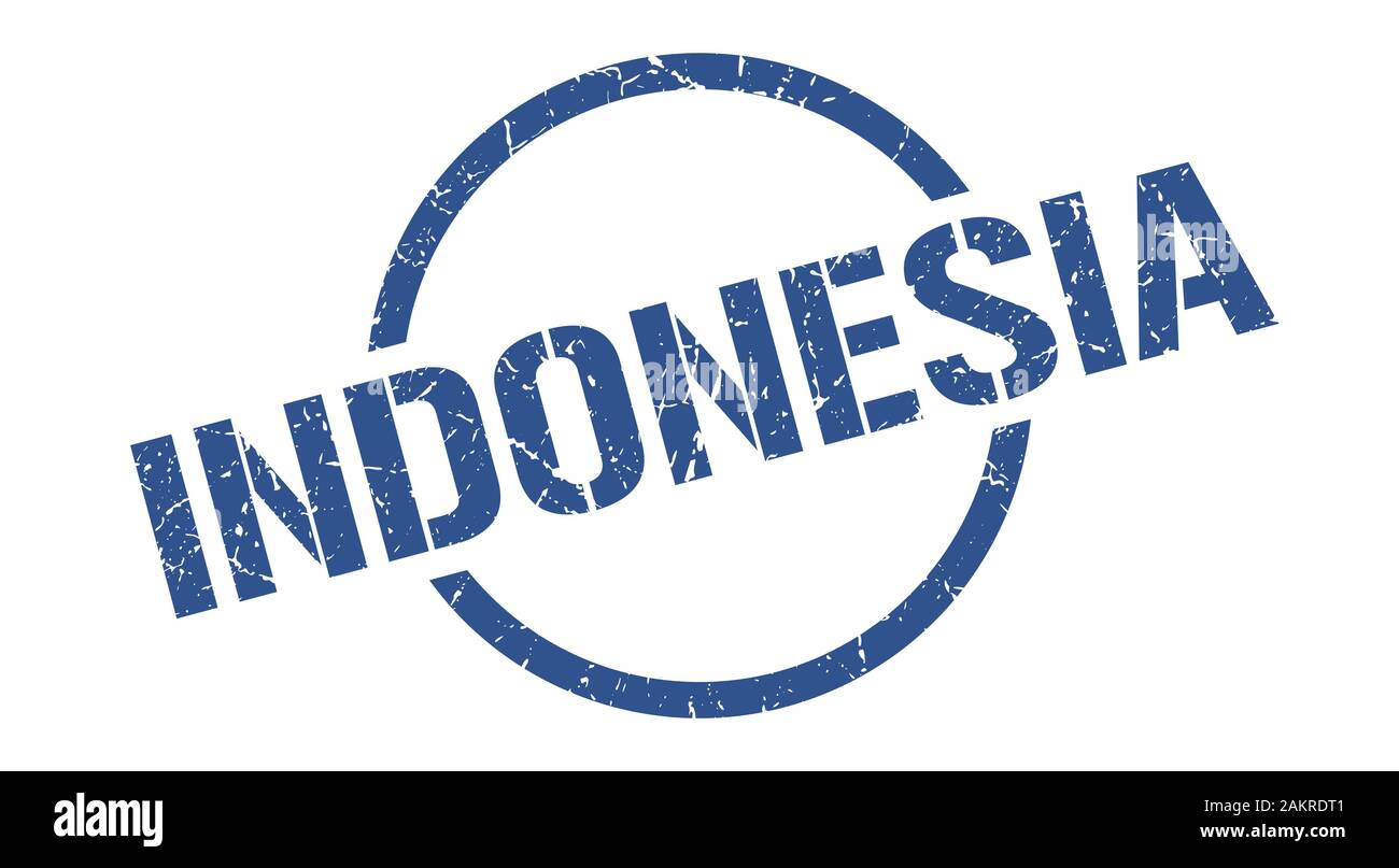 Indonesia stamp. Indonesia grunge round isolated sign Stock Vector ...