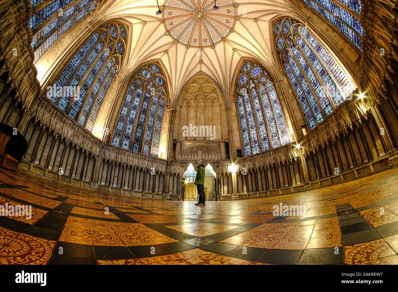 The Chapter House, York Minster, UK was built between 128586 but the