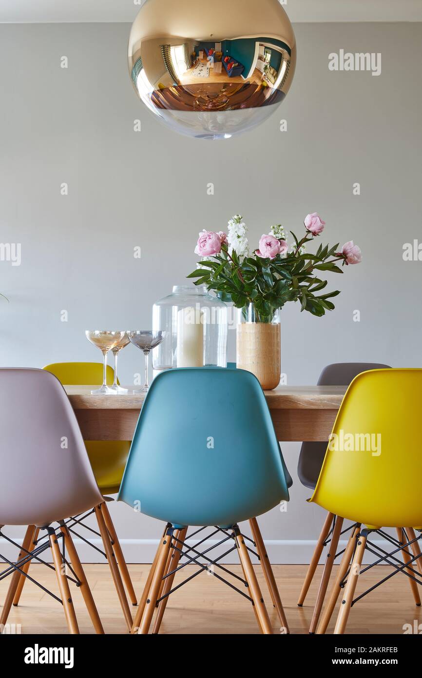 dining table with colour Stock Photo Alamy