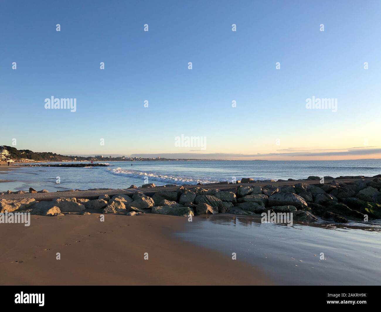 A beautiful chilly day on Sandbanks Beach Stock Photo - Alamy