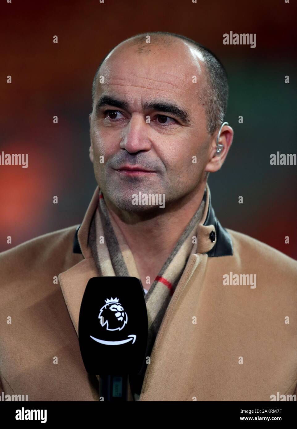 Amazon Prime TV presenter Roberto Martinez before the Premier League
