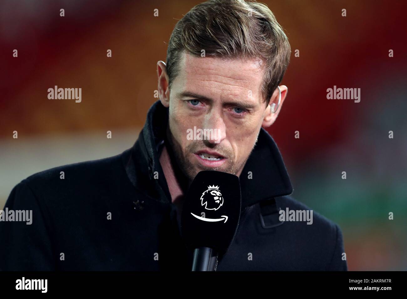 Amazon Prime commentator Peter Crouch before the Premier League match