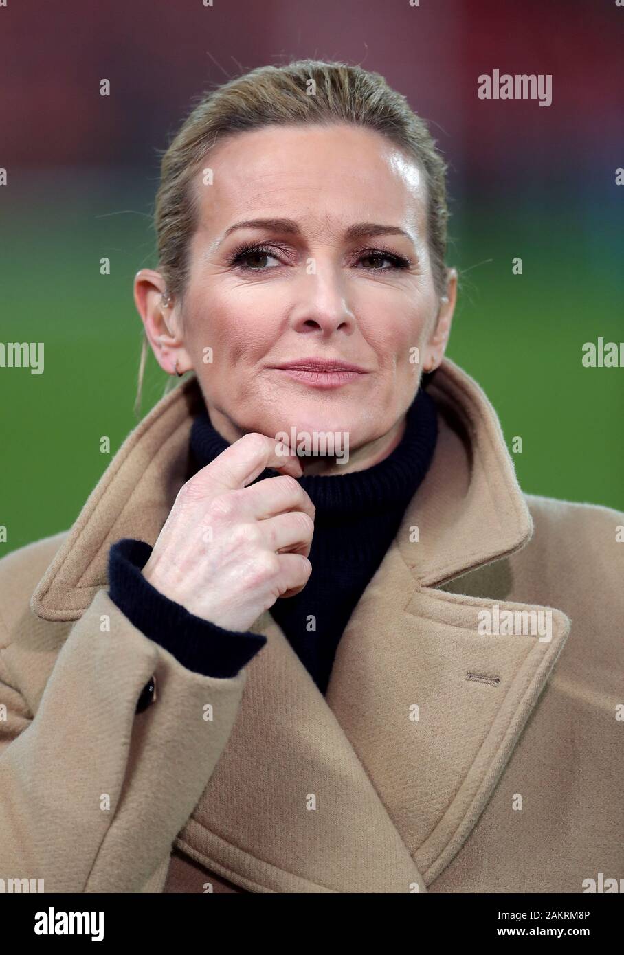 Amazon Prime TV presenter Gabby Logan during the Premier League match
