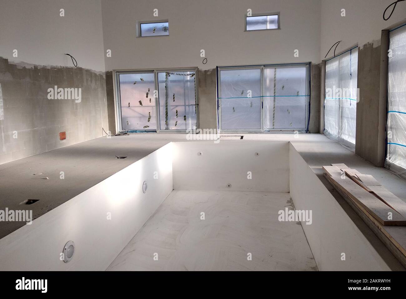 Interior Of A House With Big Swimmig Pool Under Renovation Works Stock Photo Alamy Interior Of A House With Big Swimmig Pool Under Renovation Works Stock Photo Alamy