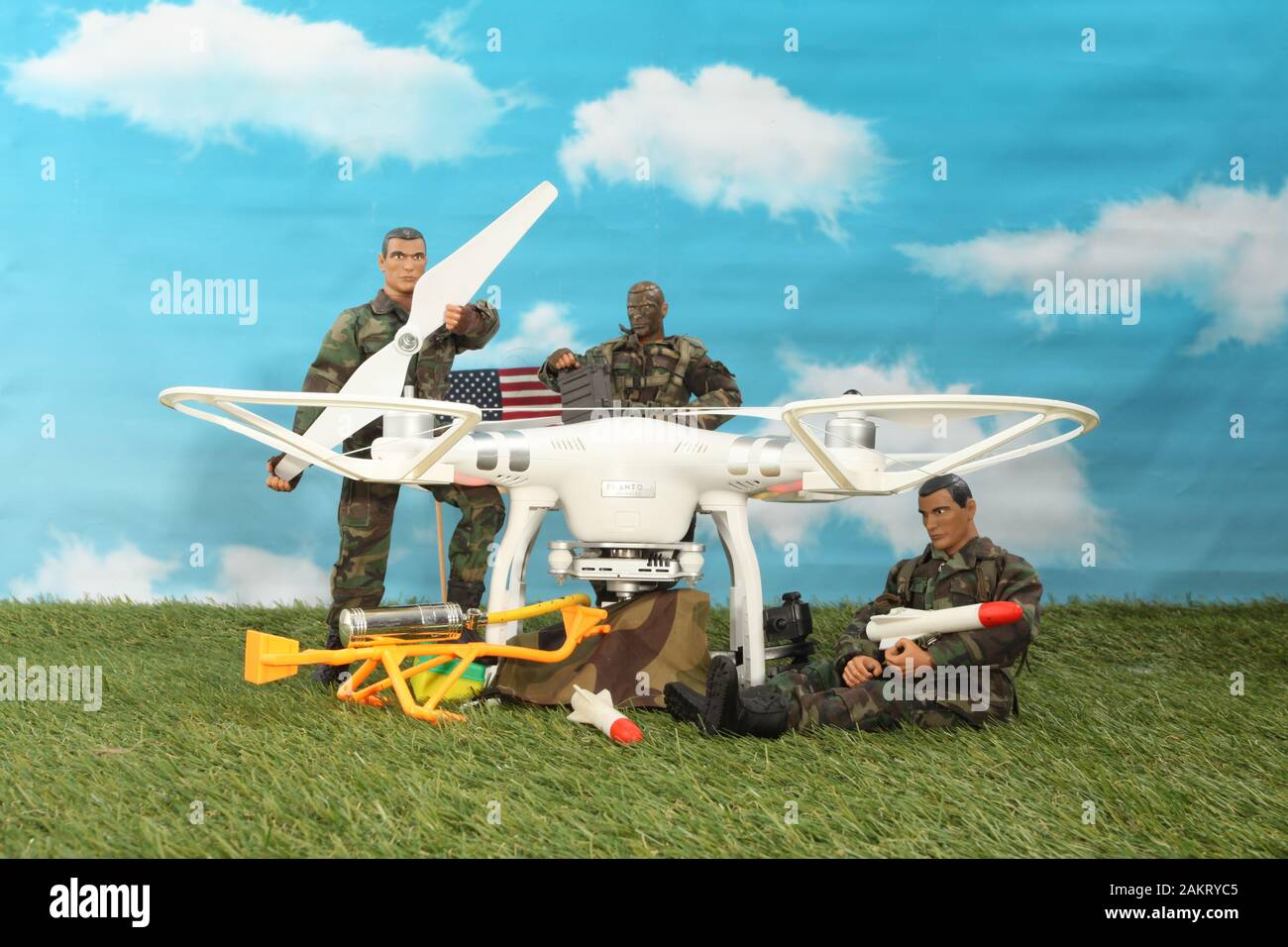 military unmanned aerial vehicle, Iran war diorama Stock Photo Alamy