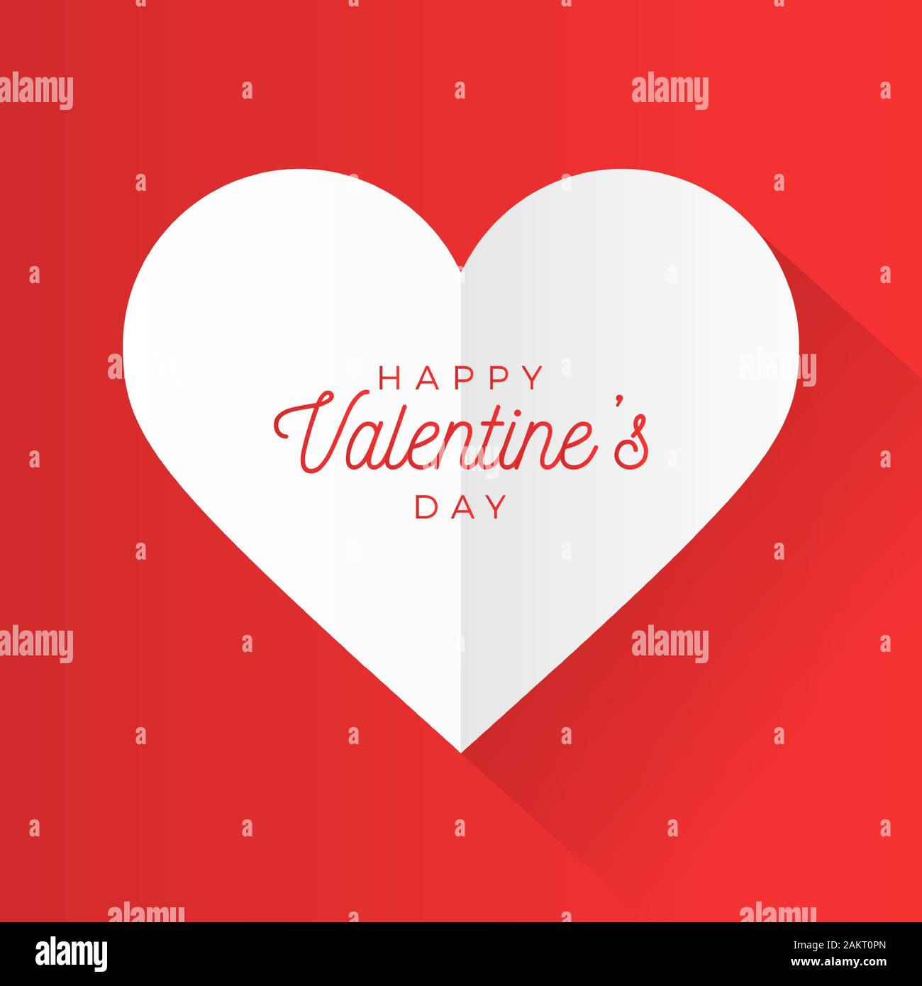 Valentine day abstract background with cut paper heart. Vector ...