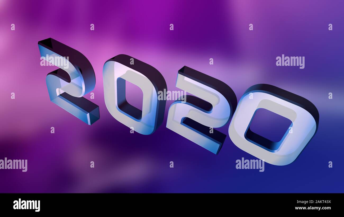 New year calendar 2020, anniversary backdrop Stock Photo Alamy