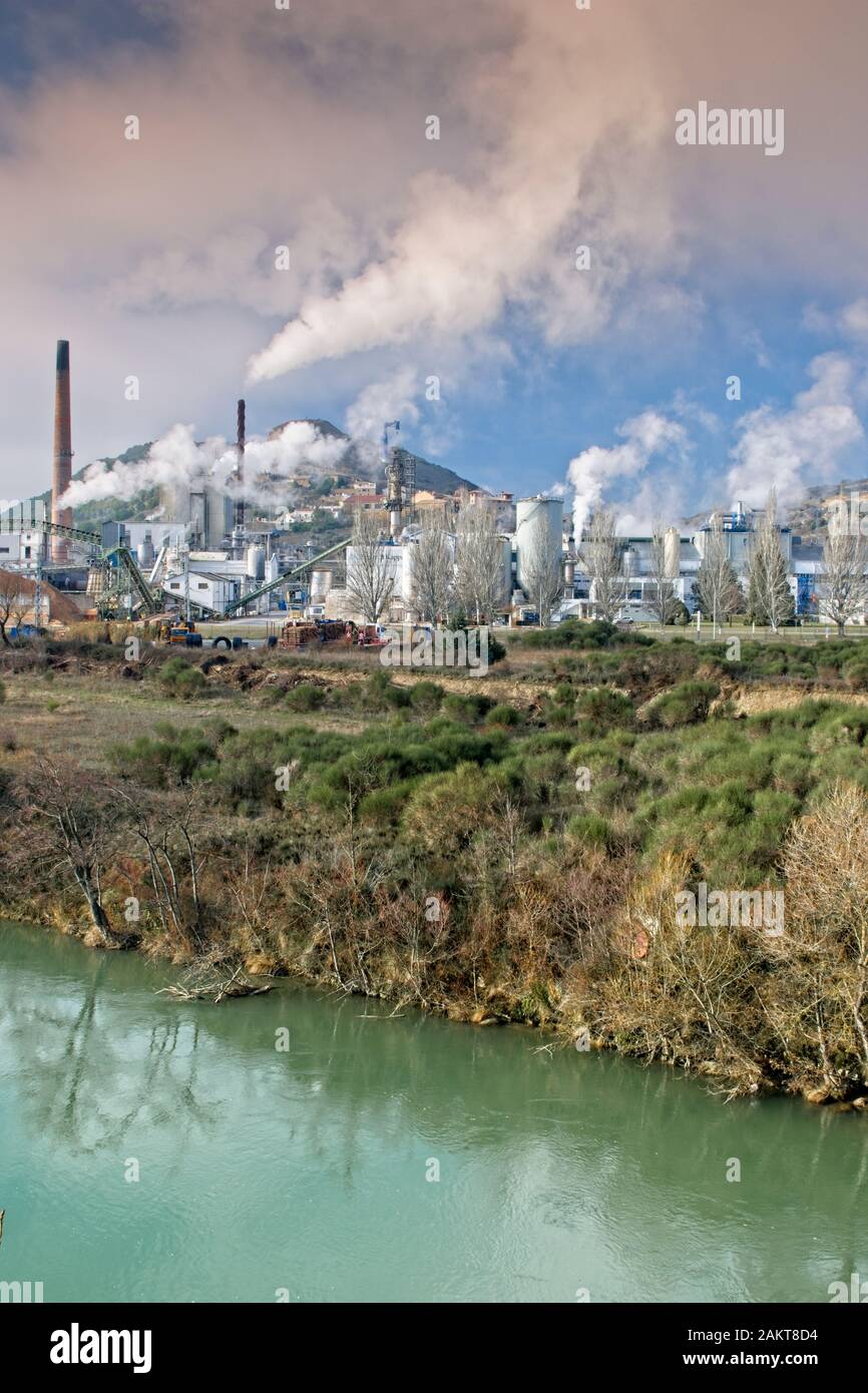 Air pollution in an industrial plant. Stock Photo