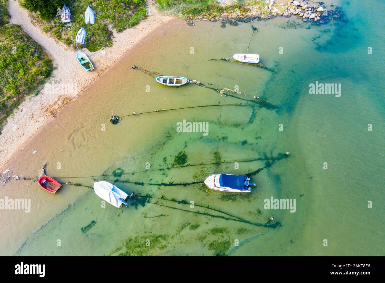Coastal aerial view. Stock Photo