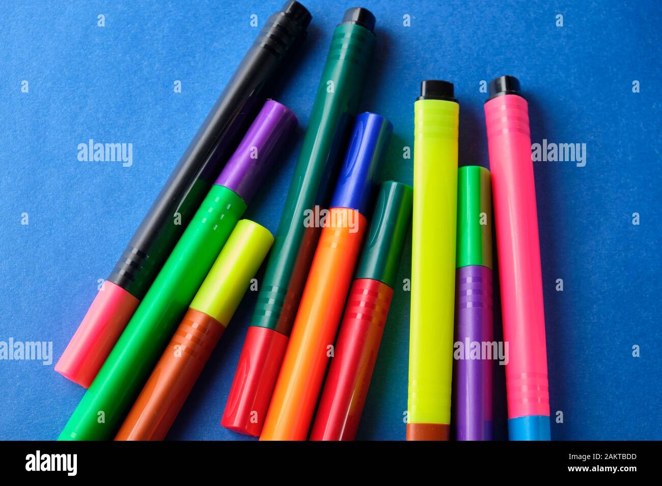 Caps in different colors hi-res stock photography and images - Alamy